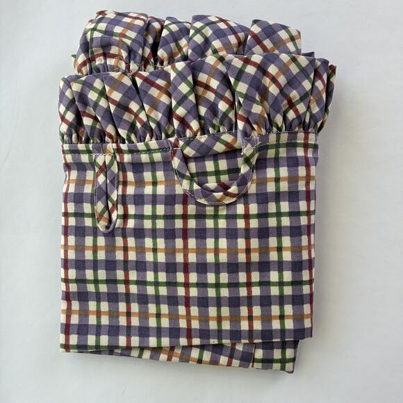 Longaberger Liner in Blueberry Plaid - for a Large Picnic Basket Liner Only NEW - Picture 2 of 8